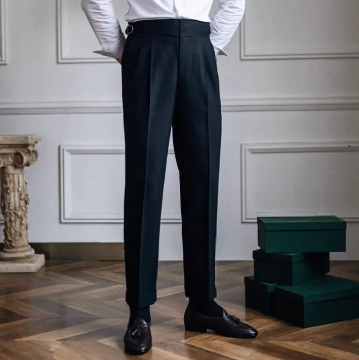 Pantalones Retro de Talle Alto para Hombre
