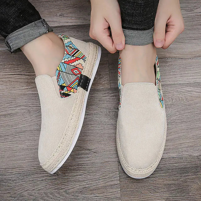 Mocasines Espadrilles Transpirables de Lino para Hombre