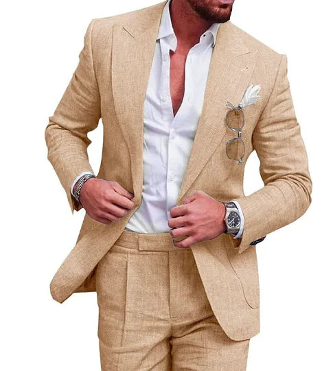 Trajes de Lino para Hombre - Nuevo Talla Grande