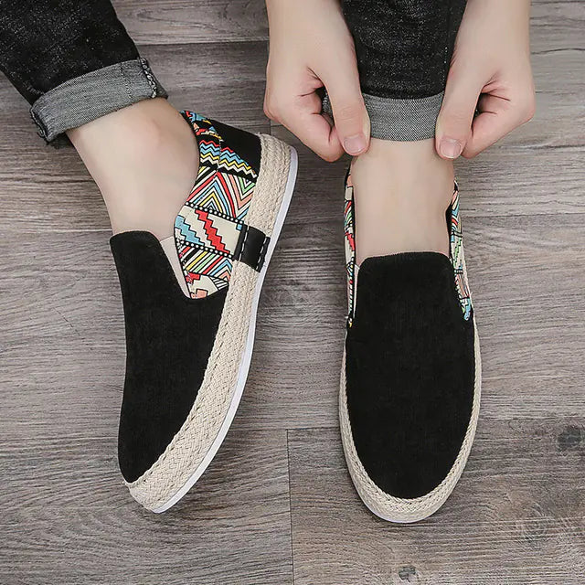Mocasines Espadrilles Transpirables de Lino para Hombre