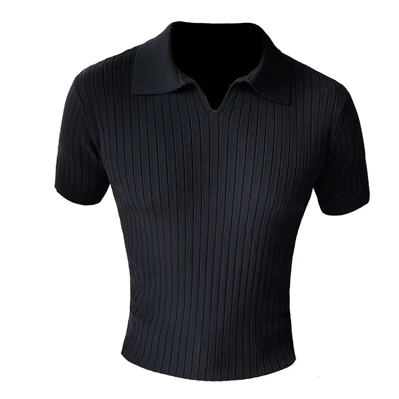 Camiseta Polo de Punto de Cuello Slim Fit para Hombre