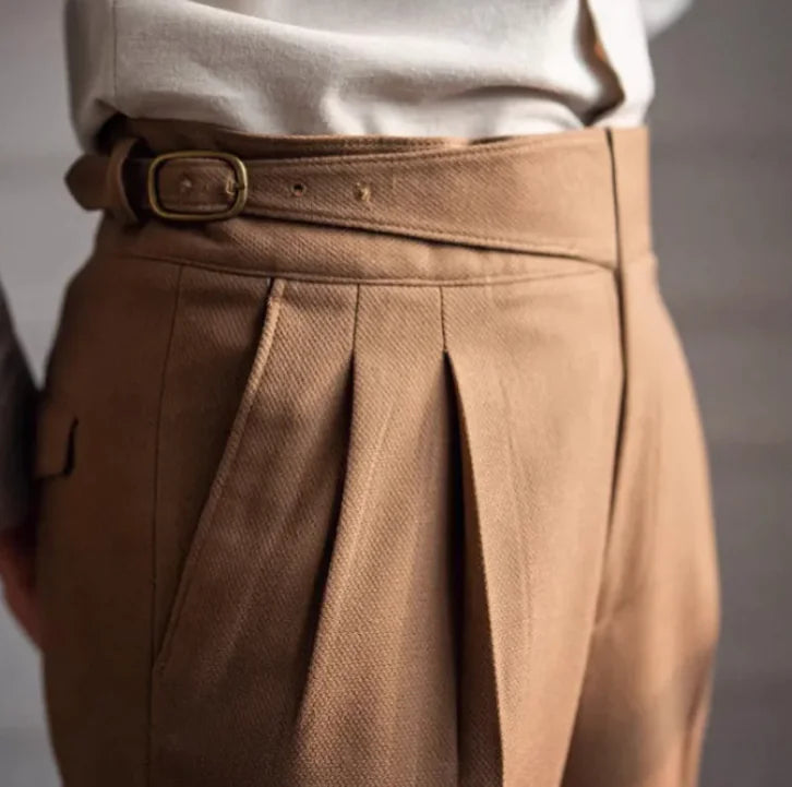 Pantalones Retro de Talle Alto para Hombre