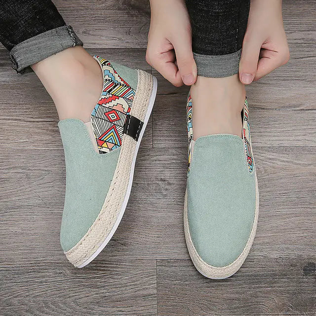 Mocasines Espadrilles Transpirables de Lino para Hombre