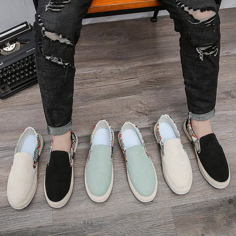 Mocasines Espadrilles Transpirables de Lino para Hombre