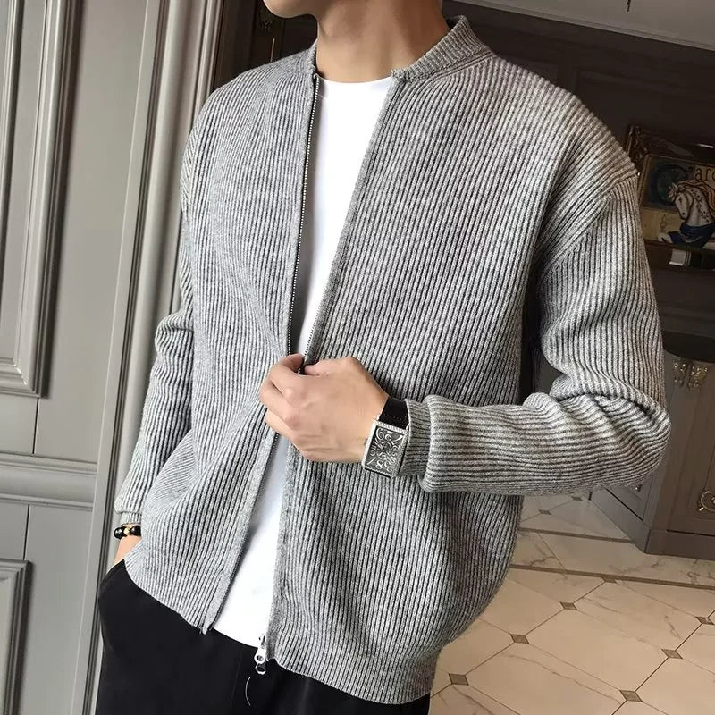 Cárdigan Masculino de Punto Canalé
