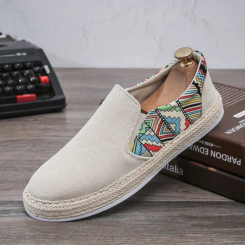 Mocasines Espadrilles Transpirables de Lino para Hombre