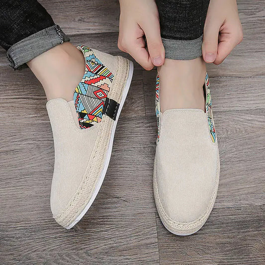 Mocasines Espadrilles Transpirables de Lino para Hombre