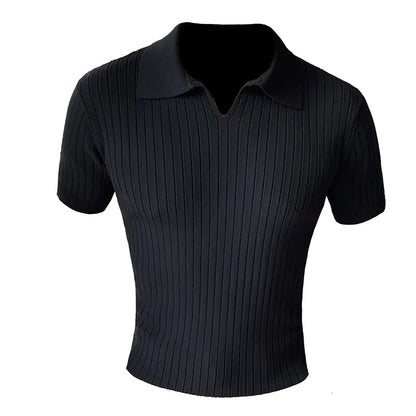 Camiseta Polo de Punto de Cuello  Slim Fit para Hombre