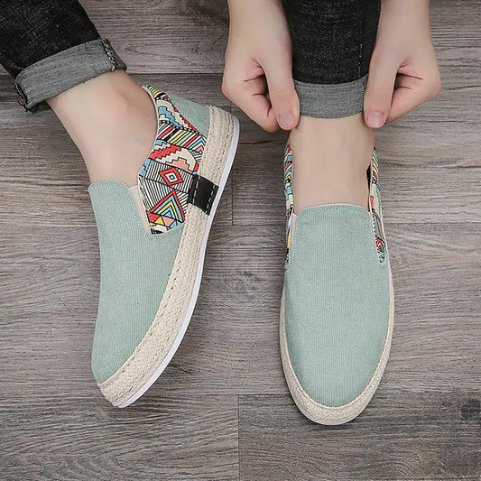 Mocasines Espadrilles Transpirables de Lino para Hombre
