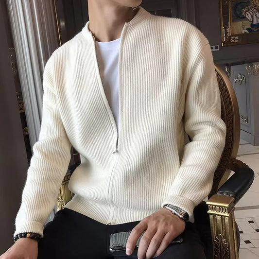 Cárdigan Masculino de Punto Canalé