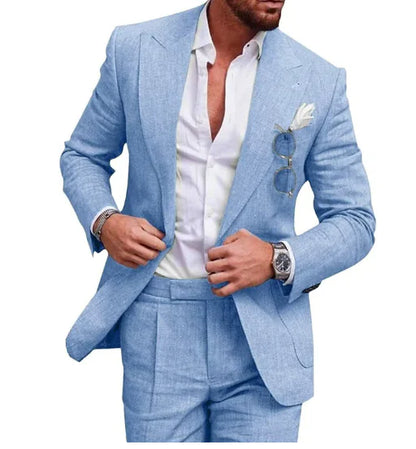 Trajes de Lino para Hombre - Nuevo Talla Grande
