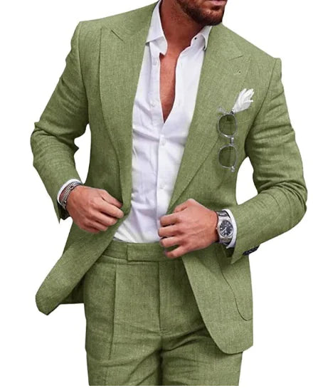 Trajes de Lino para Hombre - Nuevo Talla Grande