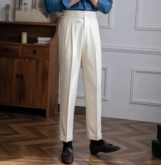Pantalones Retro de Talle Alto para Hombre