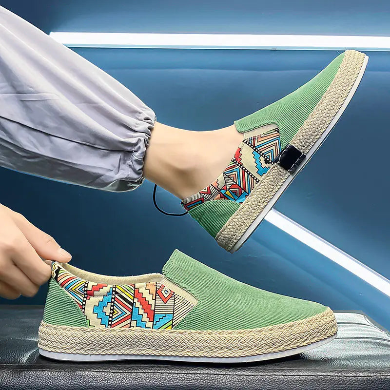 Mocasines Espadrilles Transpirables de Lino para Hombre
