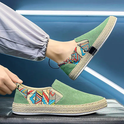 Mocasines Espadrilles Transpirables de Lino para Hombre